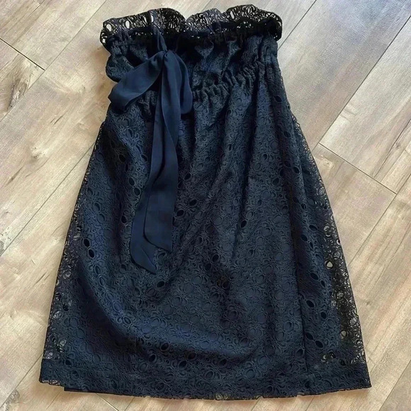 Betsey Johnson Dresses & Skirts - Betsey Johnson Strapless Black Lace Bow Dress Sz 2